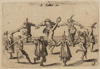 TvB G 5027
<br/>
Rondedans van toneelspelers ("Capricci")
<br/>
<em>Callot, Jacques (1592 - 1635) - kopie naar</em>
